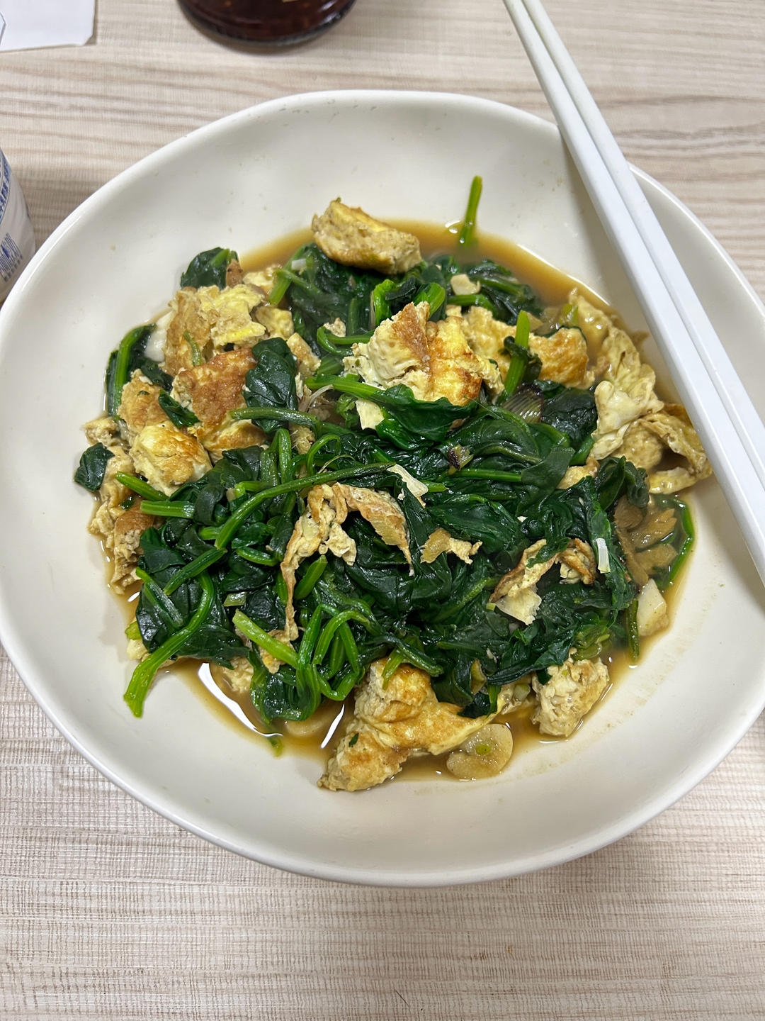 菠菜炒鸡蛋