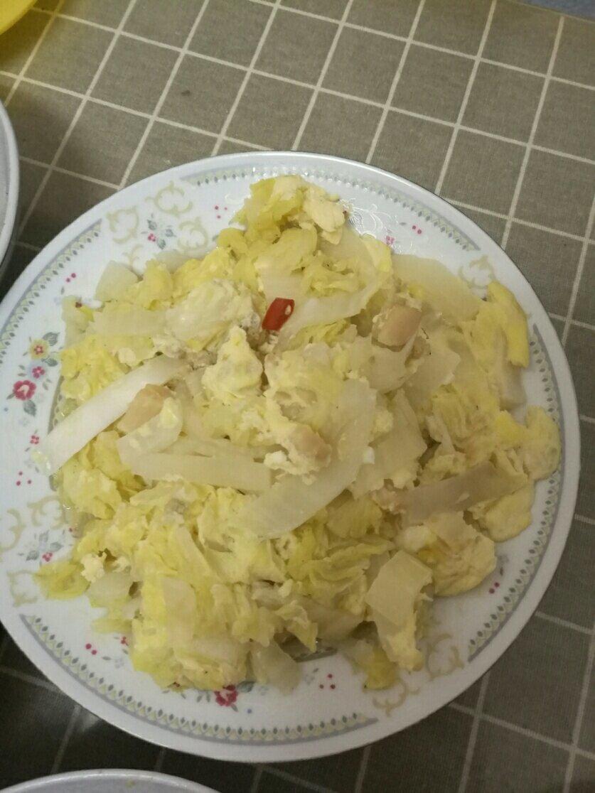 素赛螃蟹----干贝白菜滑蛋