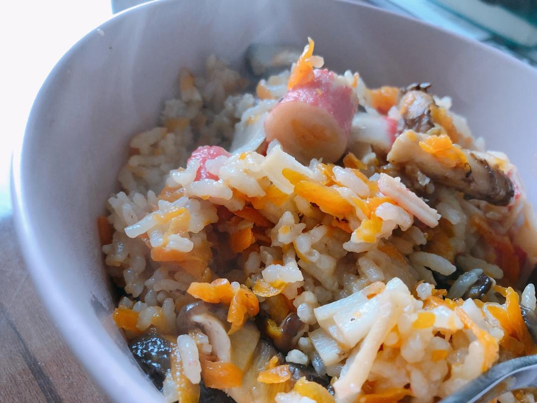 香菇萝卜干虾米焖饭