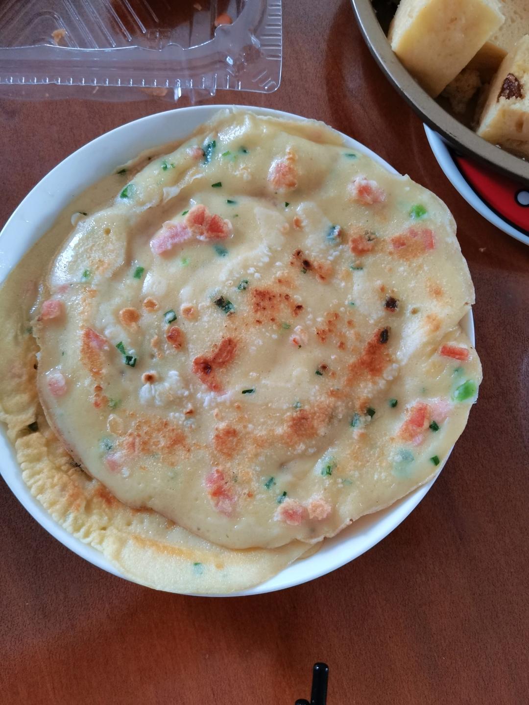 简单快手蔬菜鸡蛋煎饼