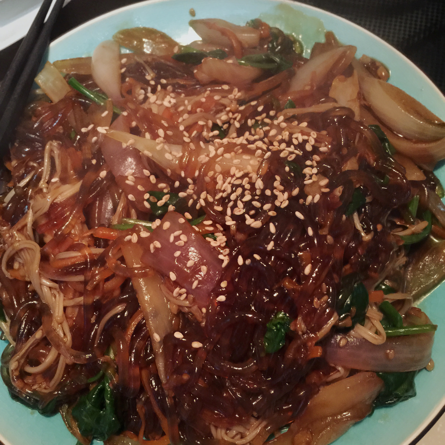韩式粉丝炒杂菜 Korean Style Glass Noodles with Vegetables