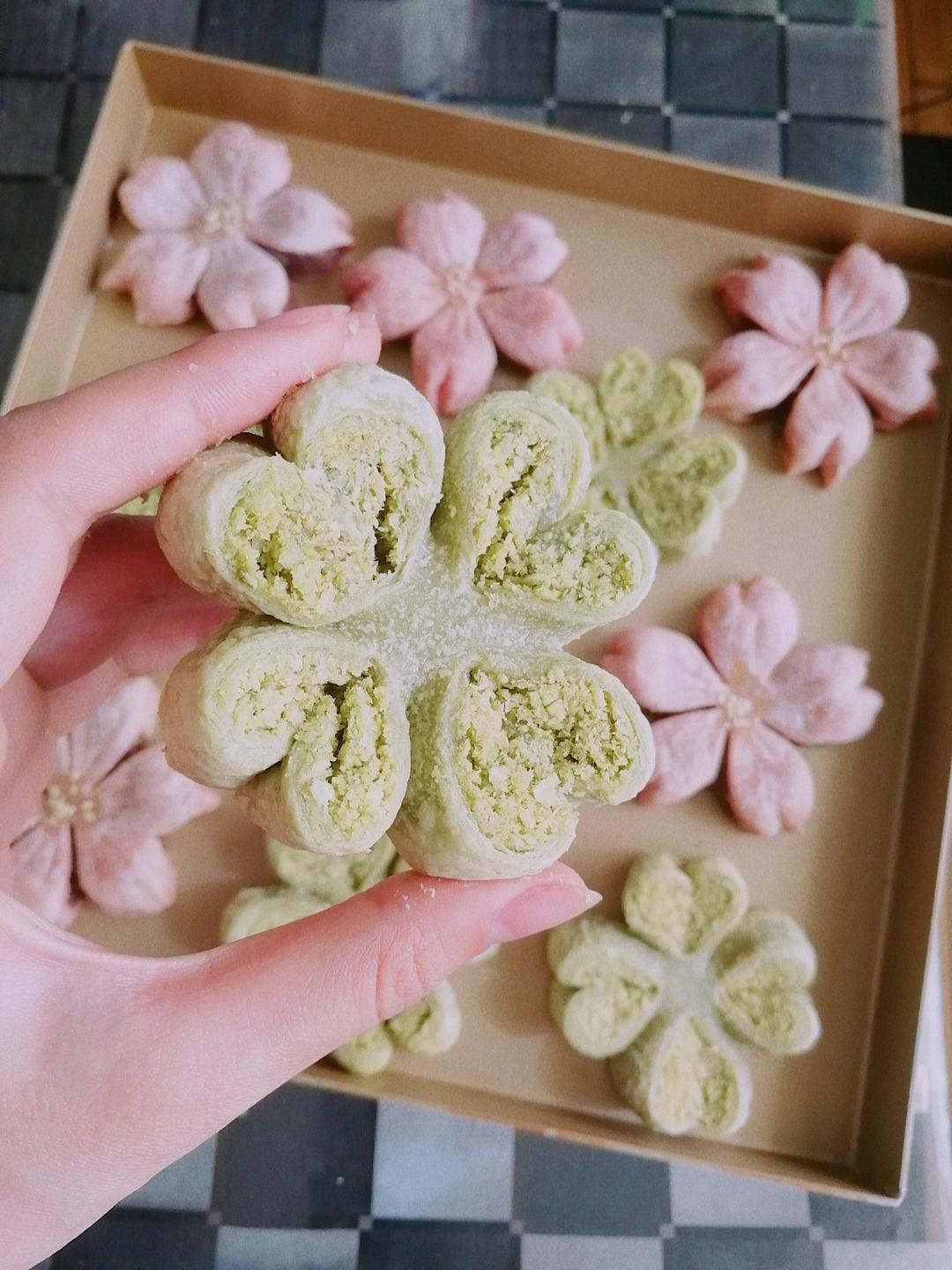 幸运四叶草抹茶椰蓉酥【北鼎烤箱食谱】