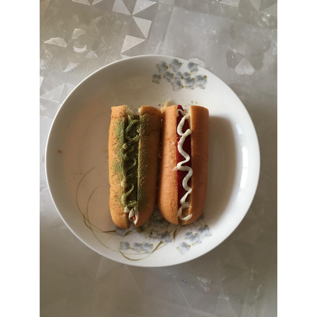 快手奶香火腿面包