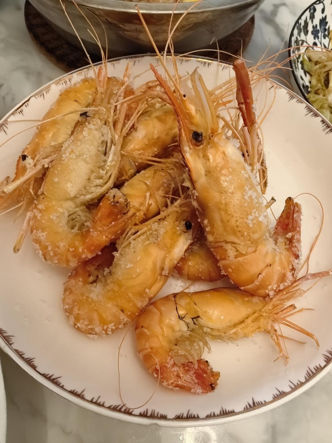 超大超鲜的盐焗🦐虾