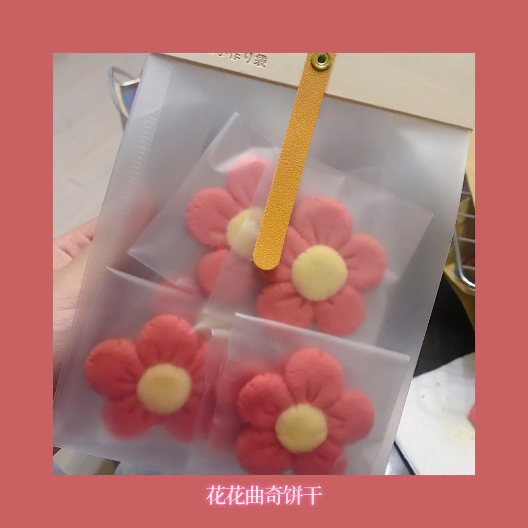 易烊千玺送你一朵小红花同款花花曲奇饼干