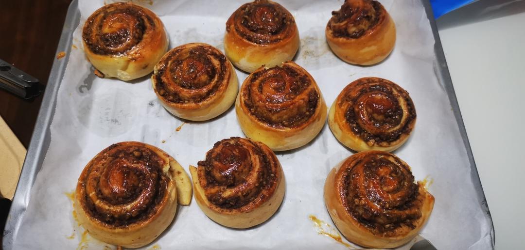 【全麦红糖肉桂卷】｜秋冬季必吃面包