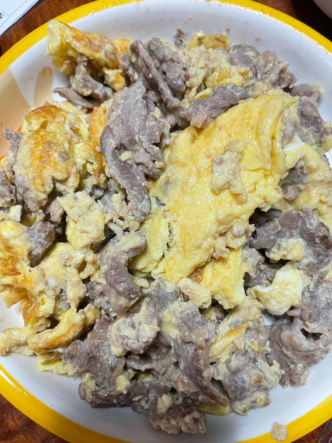 滑蛋牛肉，牛肉滑嫩，鸡蛋松软