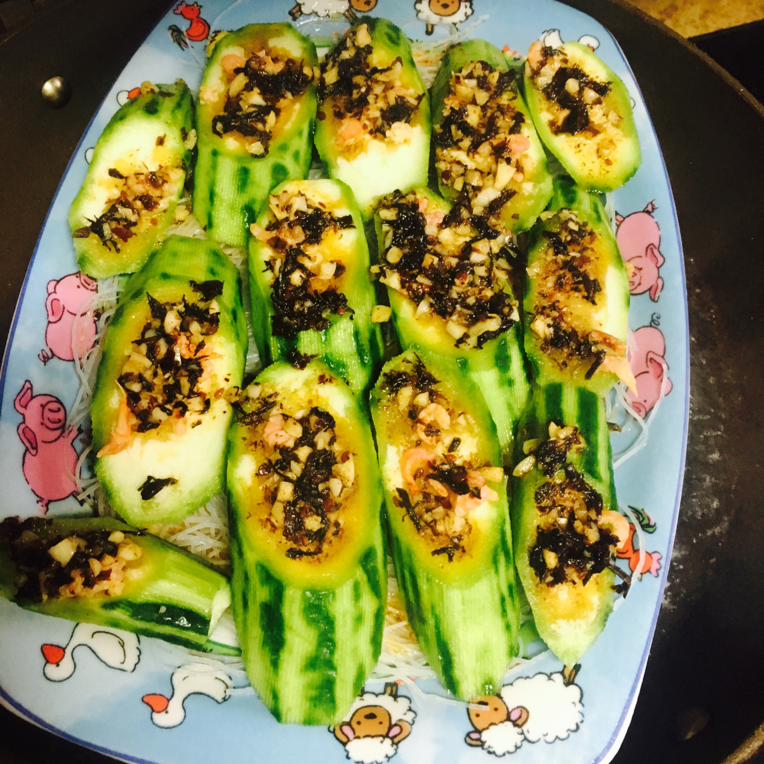 蒜茸粉丝蒸丝瓜