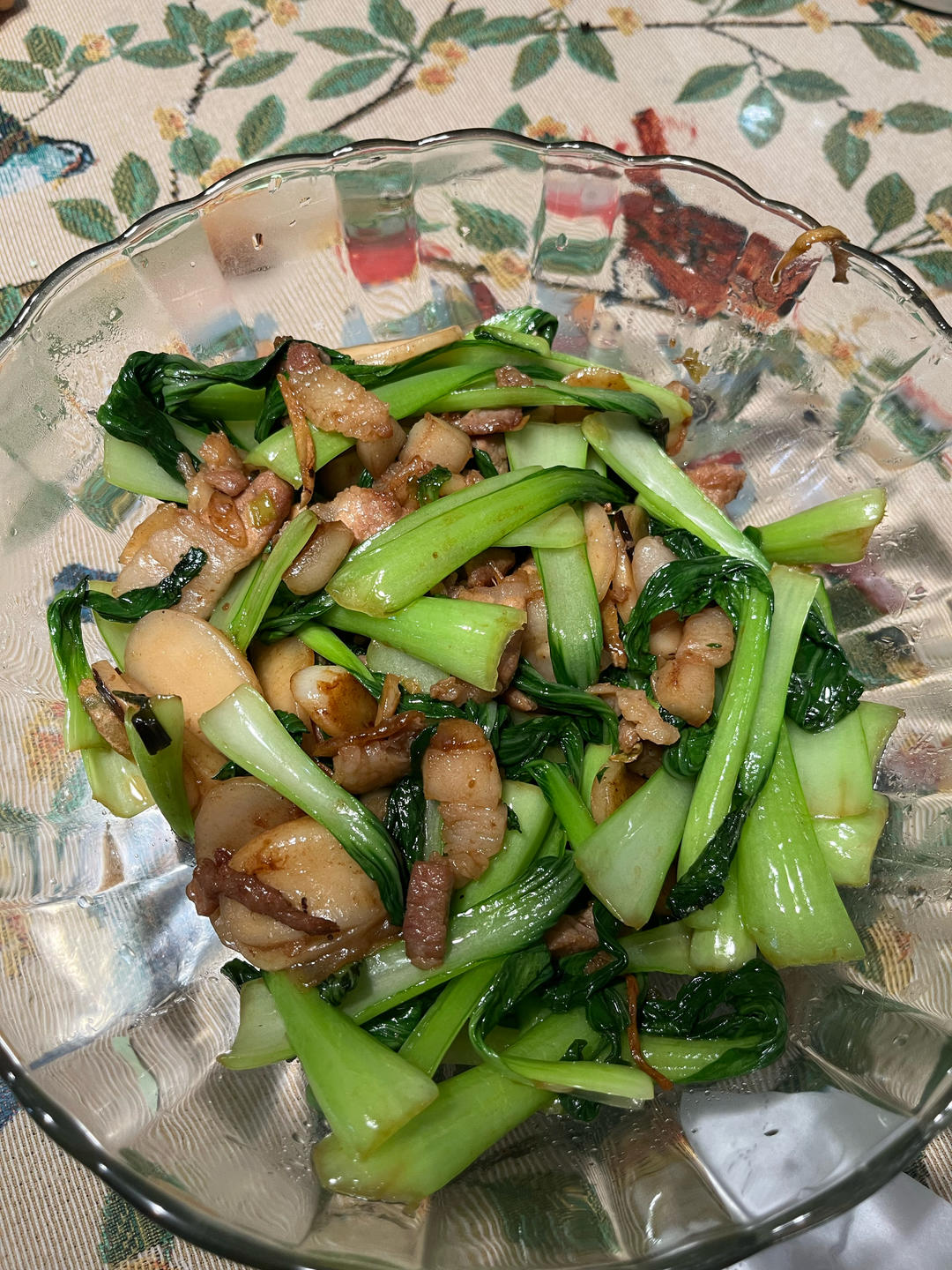 年糕的N种吃法——肉片年糕炒青菜