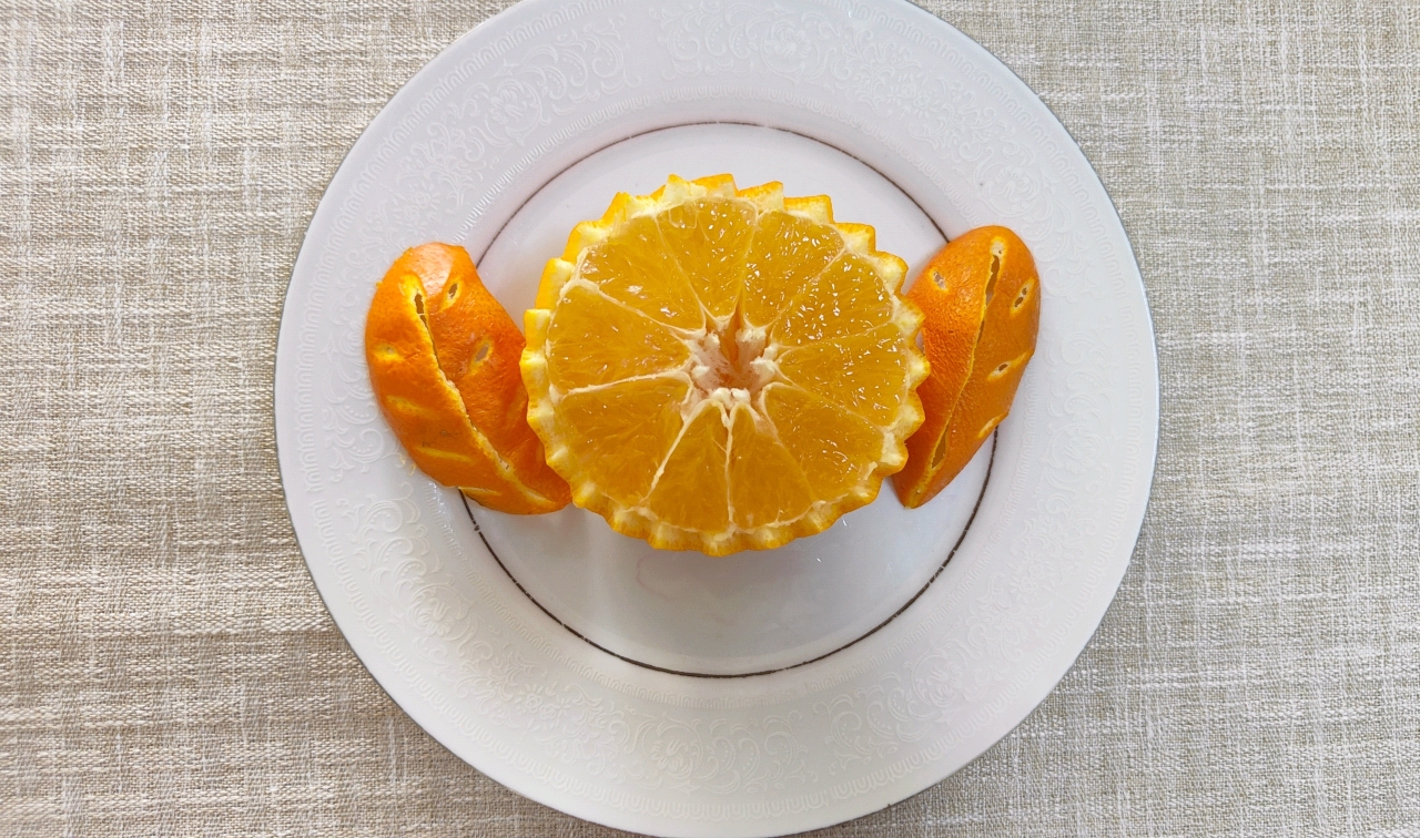 水果摆盘—橙子太阳花