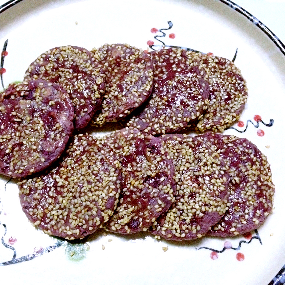 紫薯芝香糯米饼