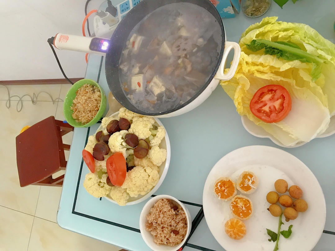 无油｜秋藕栗子羹｜甘甜美味