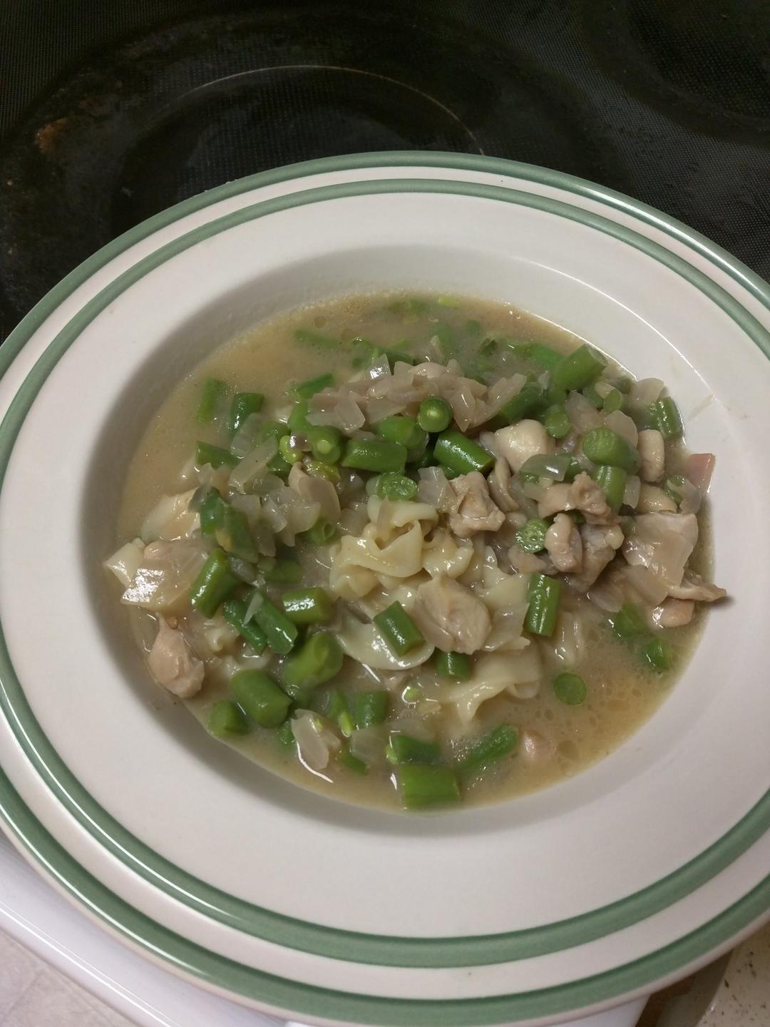 豆角鸡丁打卤面