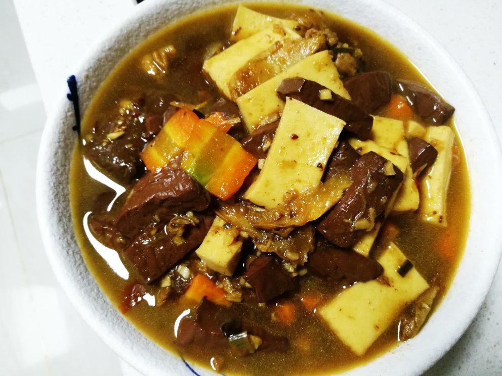 炒鸭血和豆腐
