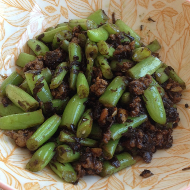 榄菜肉末四季豆