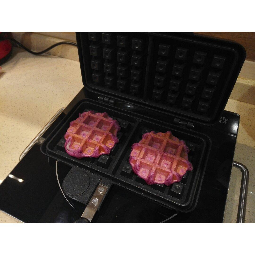 紫薯华夫饼