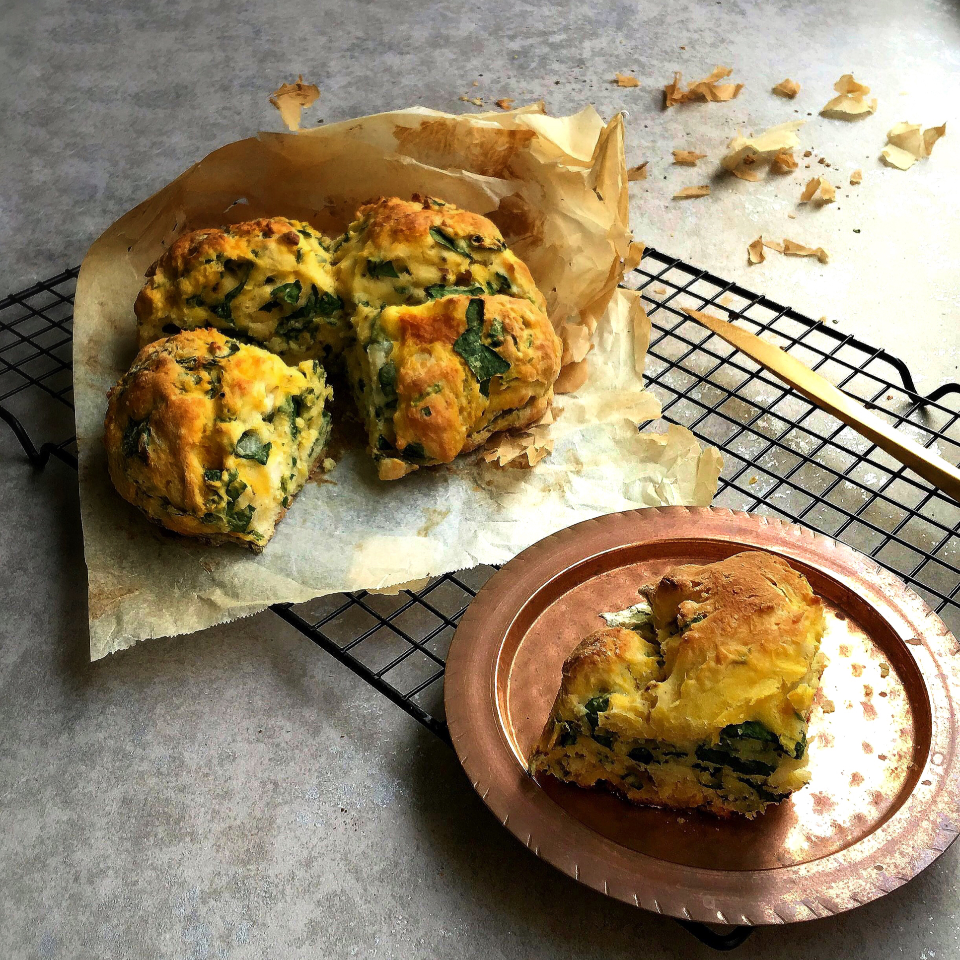 cici若然做的菠菜南瓜奶酪丹波面包丨健康烘焙