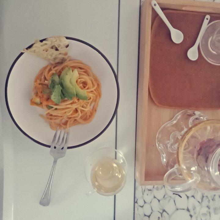 南瓜牛油果意面