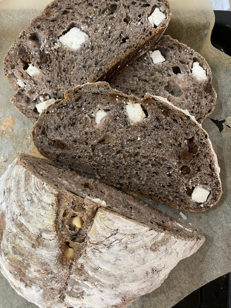 全麦亚麻籽免揉欧包