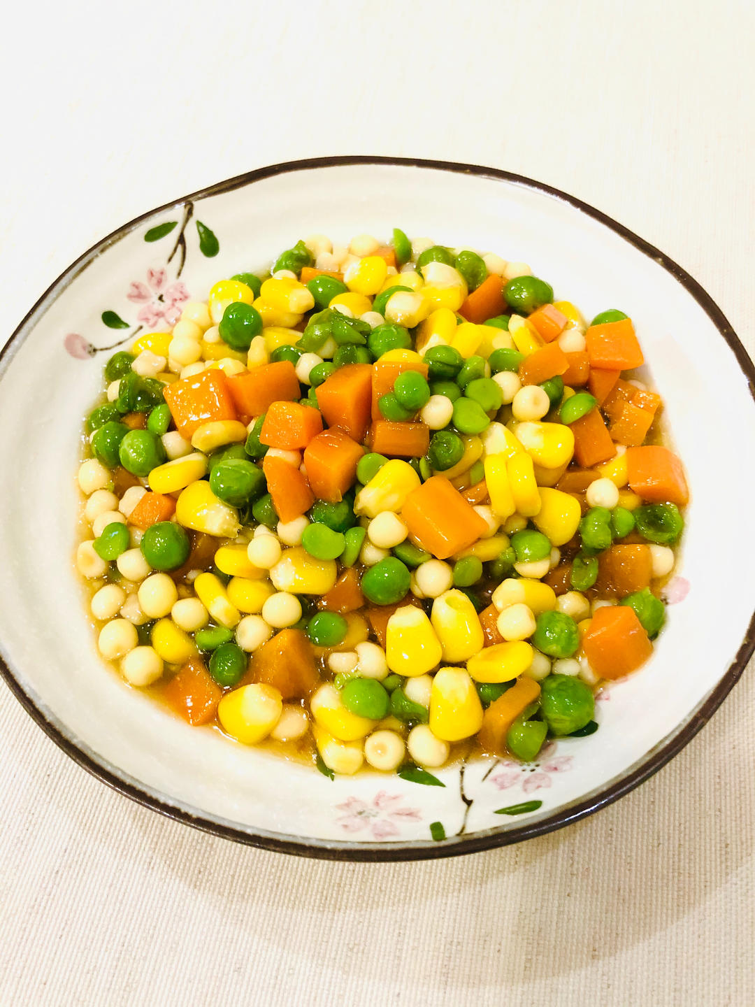纯素美食｜鸡头米四色丁