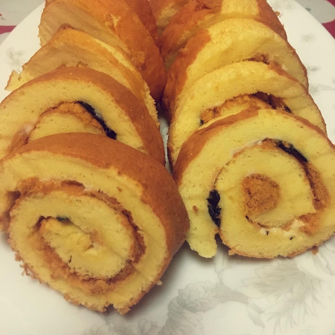 肉松戚风蛋糕卷