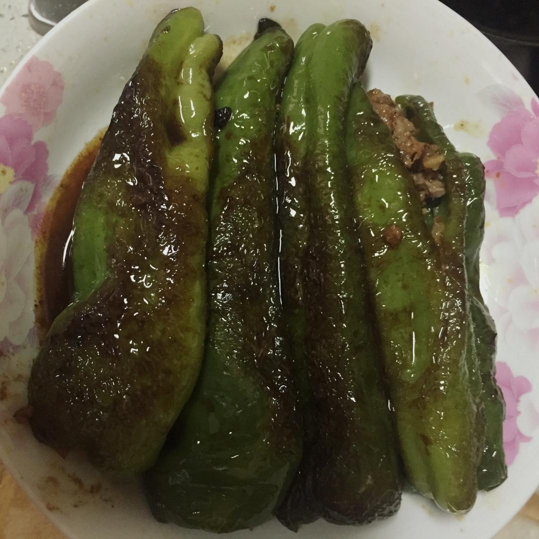 肉酿虎皮青椒