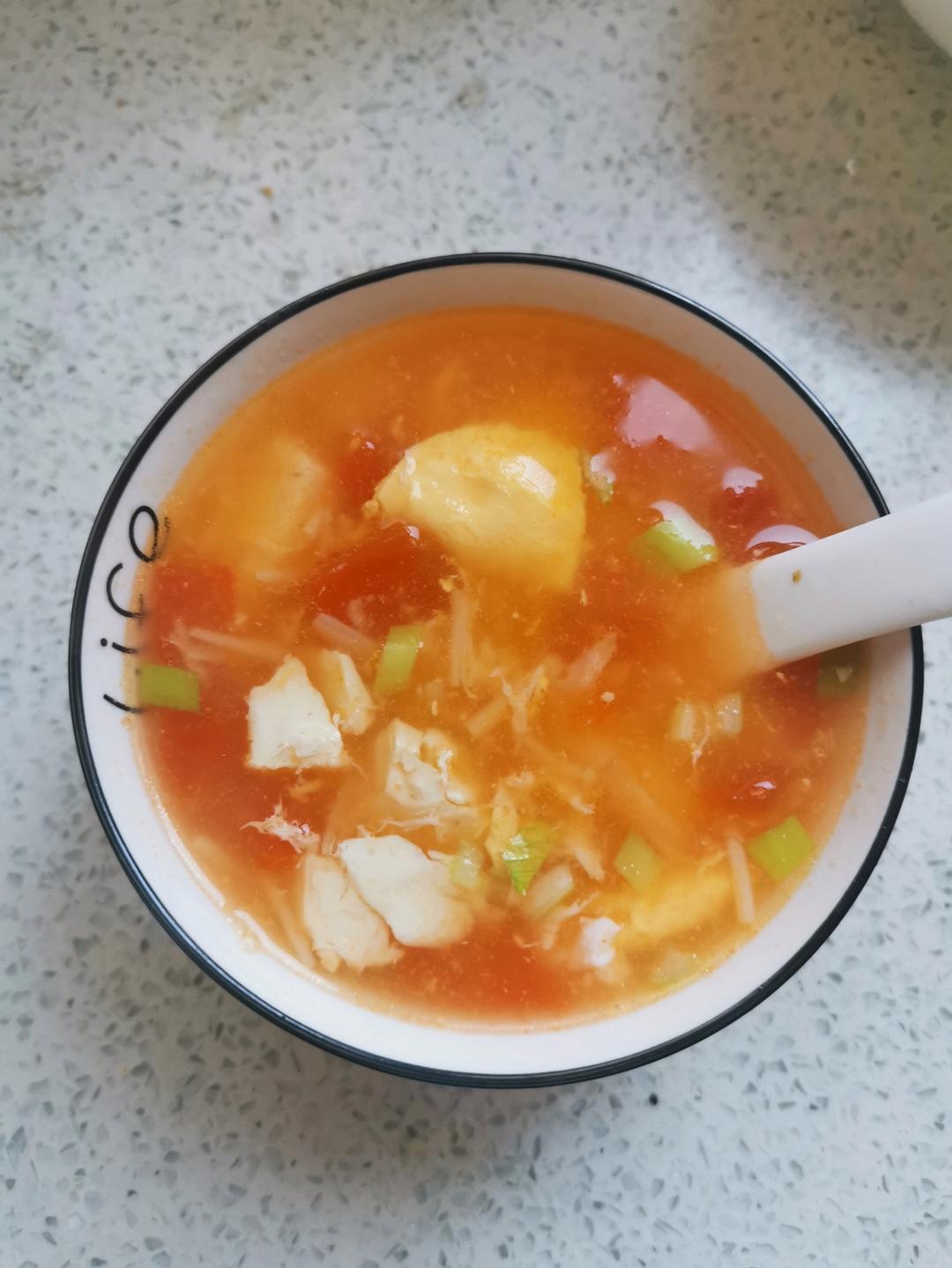 低卡高蛋白番茄豆腐汤