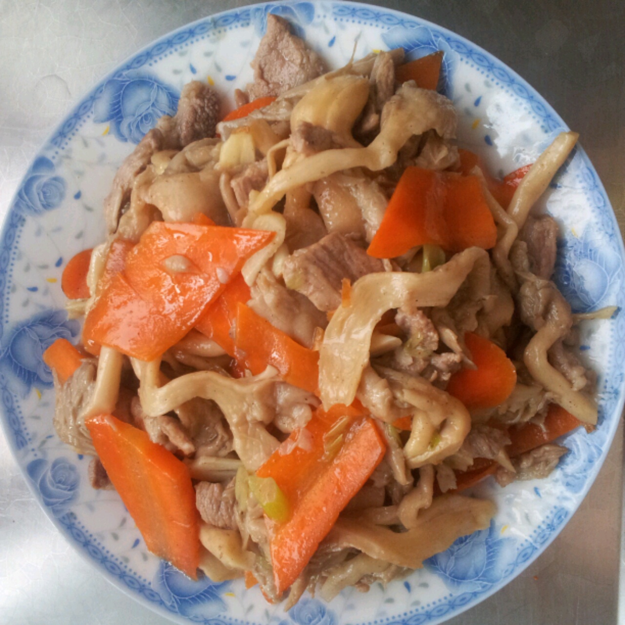 肉炒鲜蘑