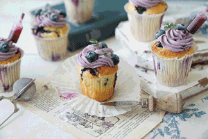 凯伍德厨师机食谱-爆浆蓝莓乳酪纸杯蛋糕的做法 步骤23