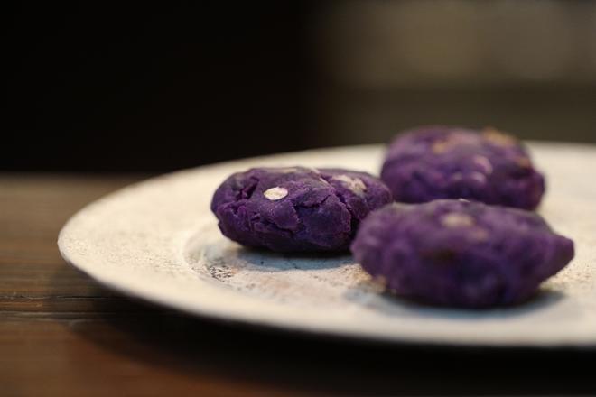 紫薯燕麦饼的做法