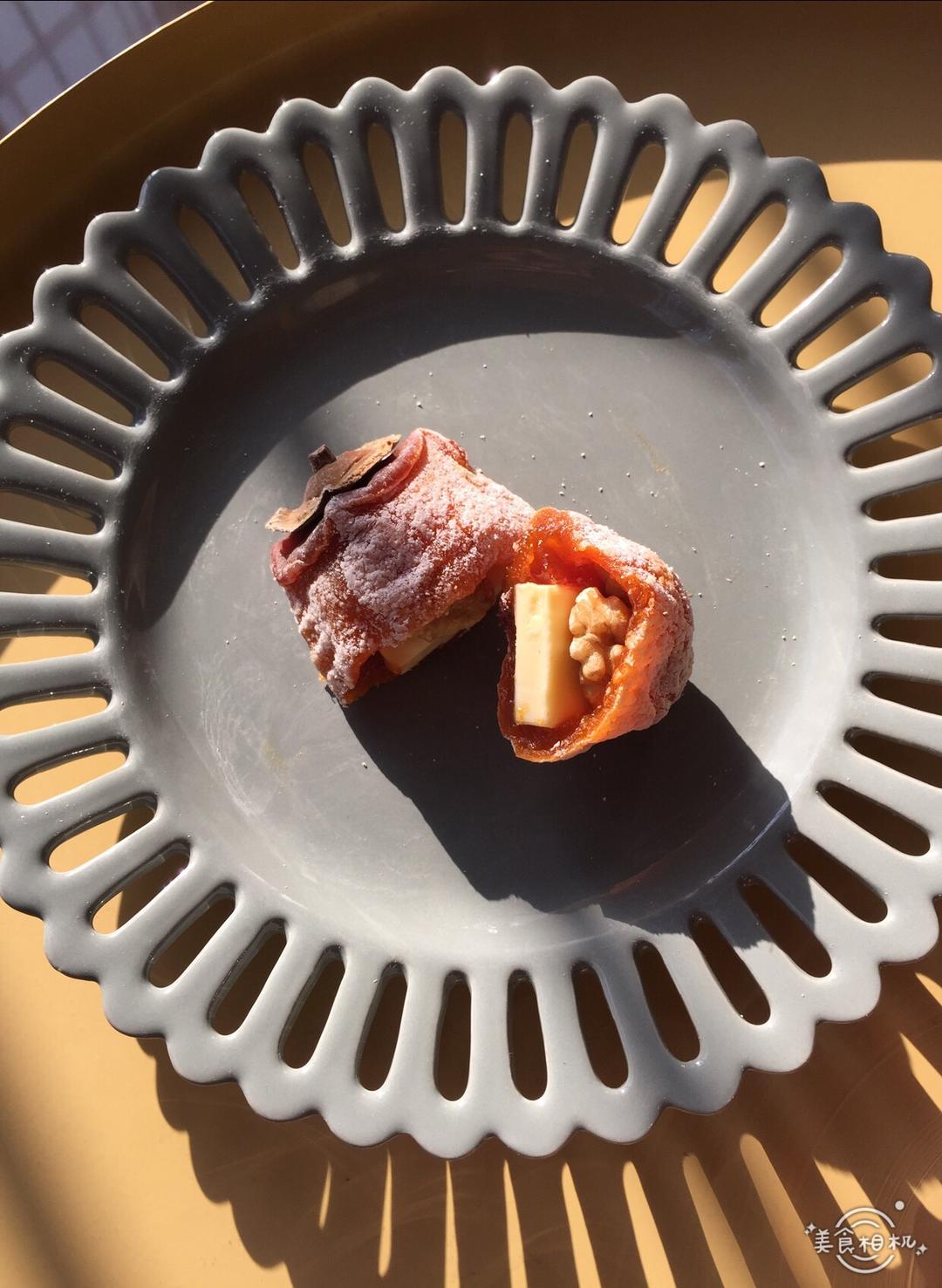 黄油核桃流心柿饼的做法