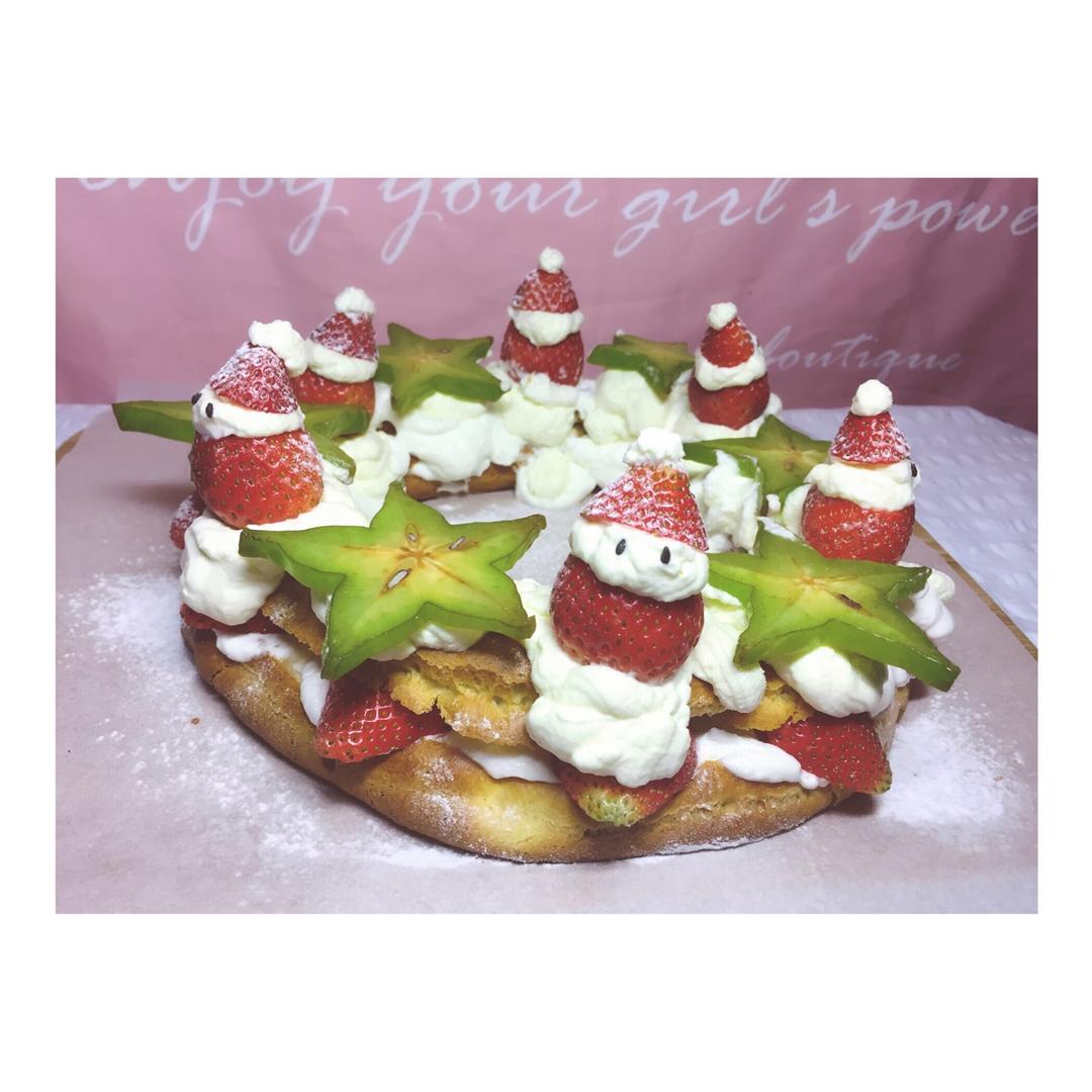 花环泡芙---圣诞节应景