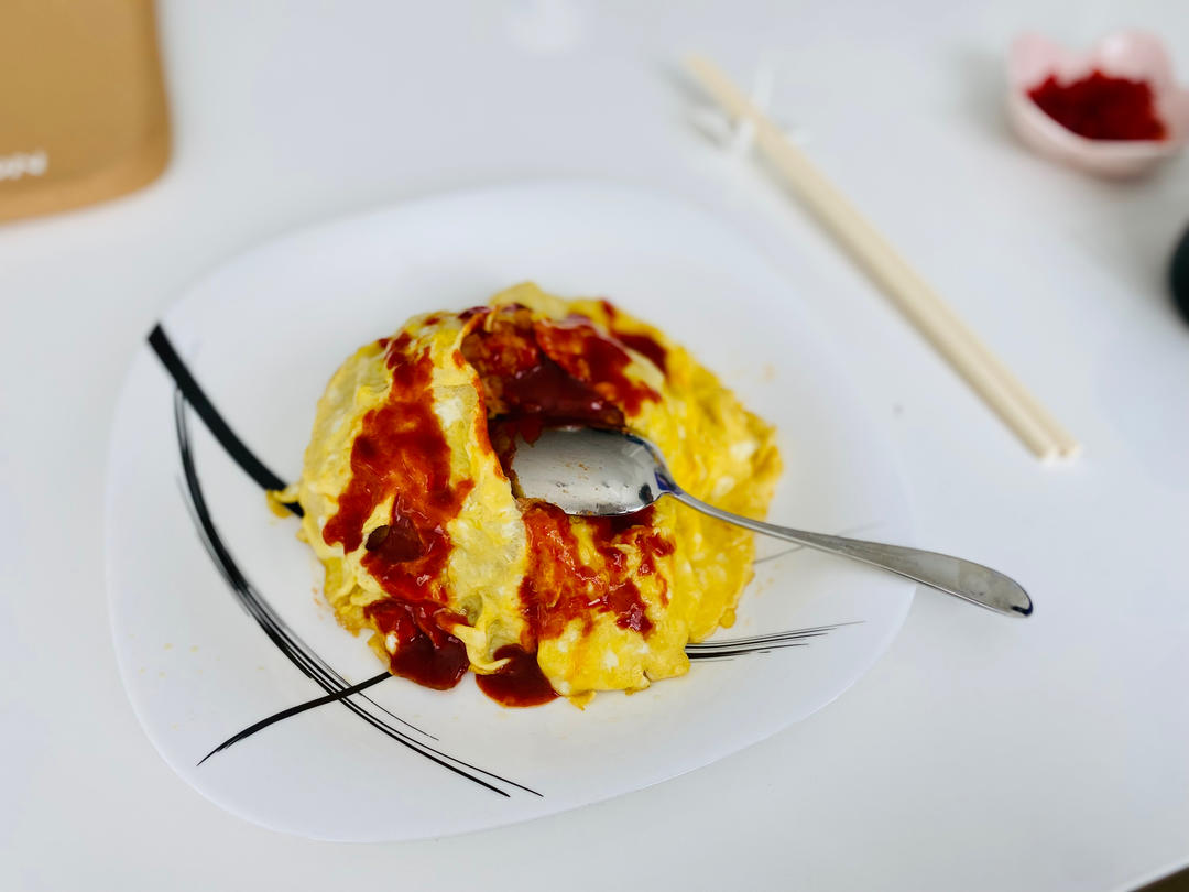 正统派日式demi-glace sauce半熟蛋包饭