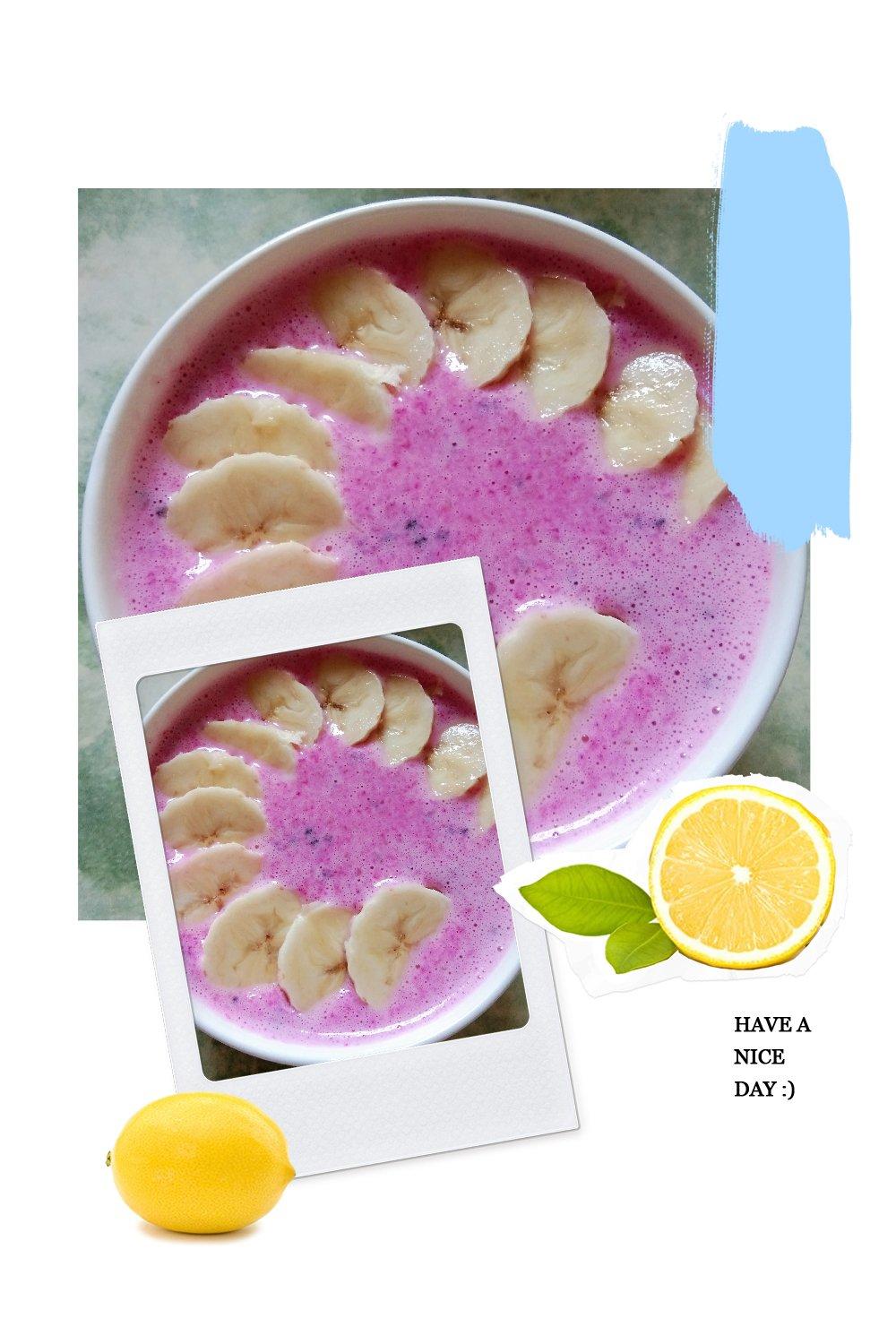 火龙果香蕉奶昔