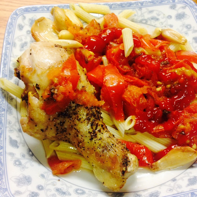 番茄大蒜香草烤鸡腿（庄祖宜）