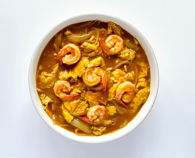 有手就会巨下饭!鲜虾咖喱炸蛋的做法