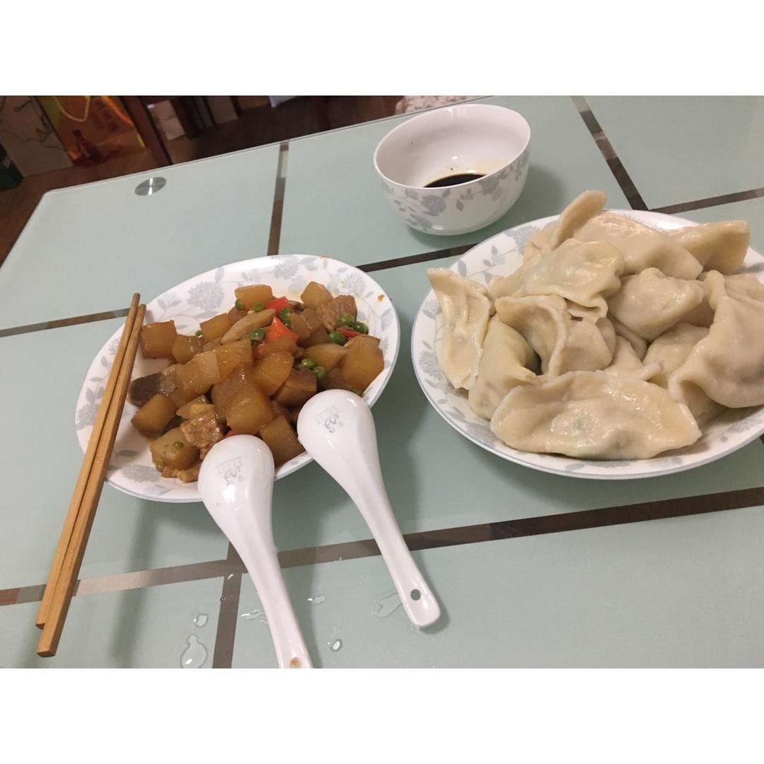 青椒馅饺子