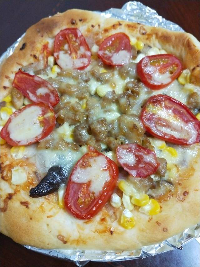 新奥尔良鸡肉蘑菇披萨（附超简单饼坯做法）