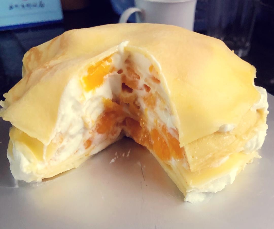 芒果千层蛋糕，100%成功告别煎皮无能