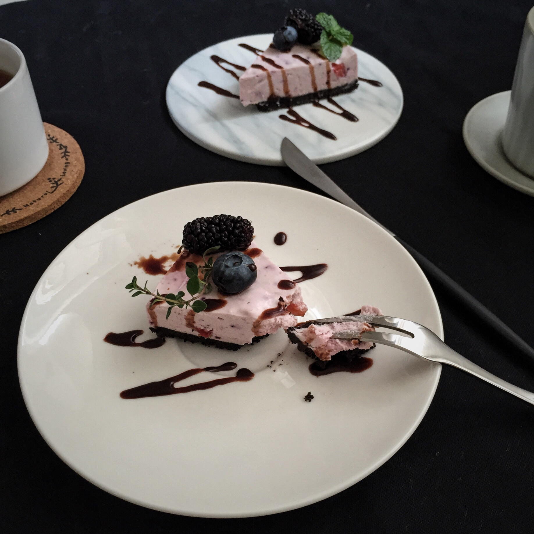 草莓果粒冻芝士蛋糕