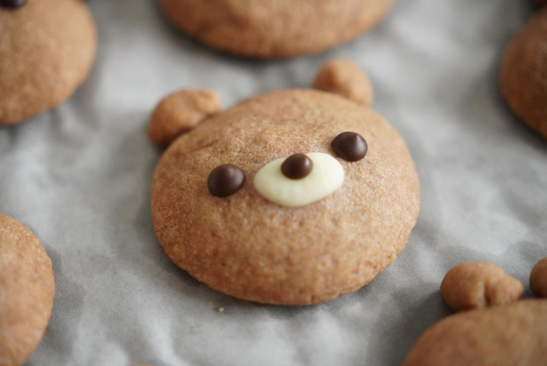 小熊杏仁可可曲奇饼干