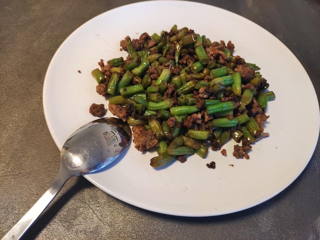 肉沫豆角下饭菜