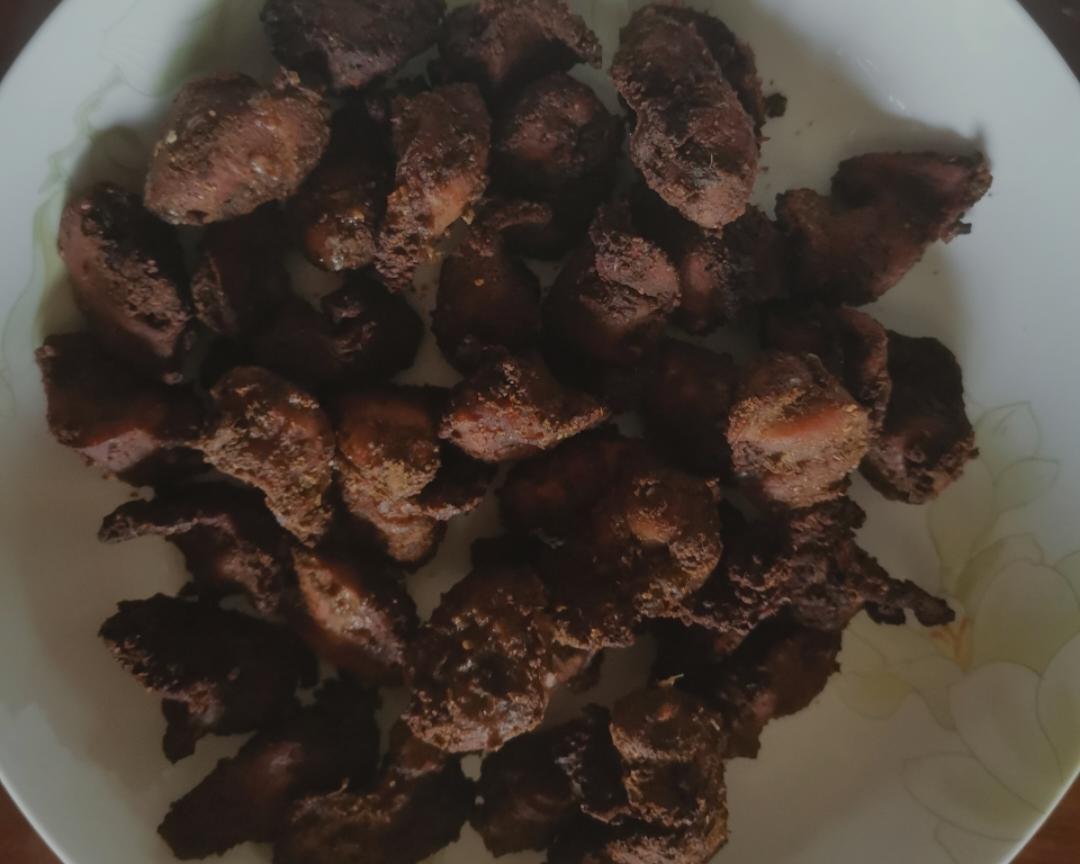 超简单烧烤店的盐焗鸡胗空气炸锅版