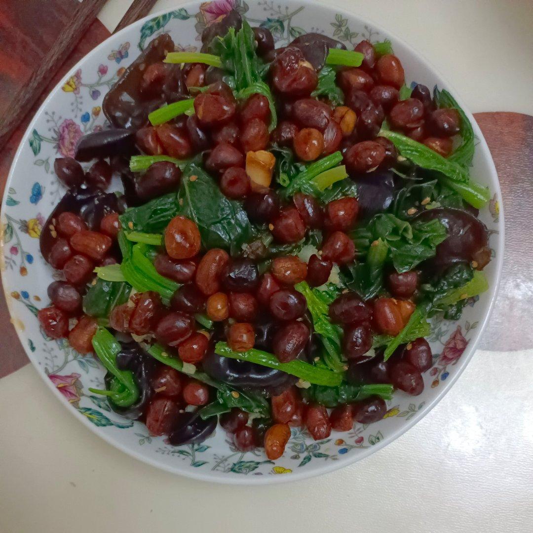清爽开胃凉菜｜凉拌菠菜木耳