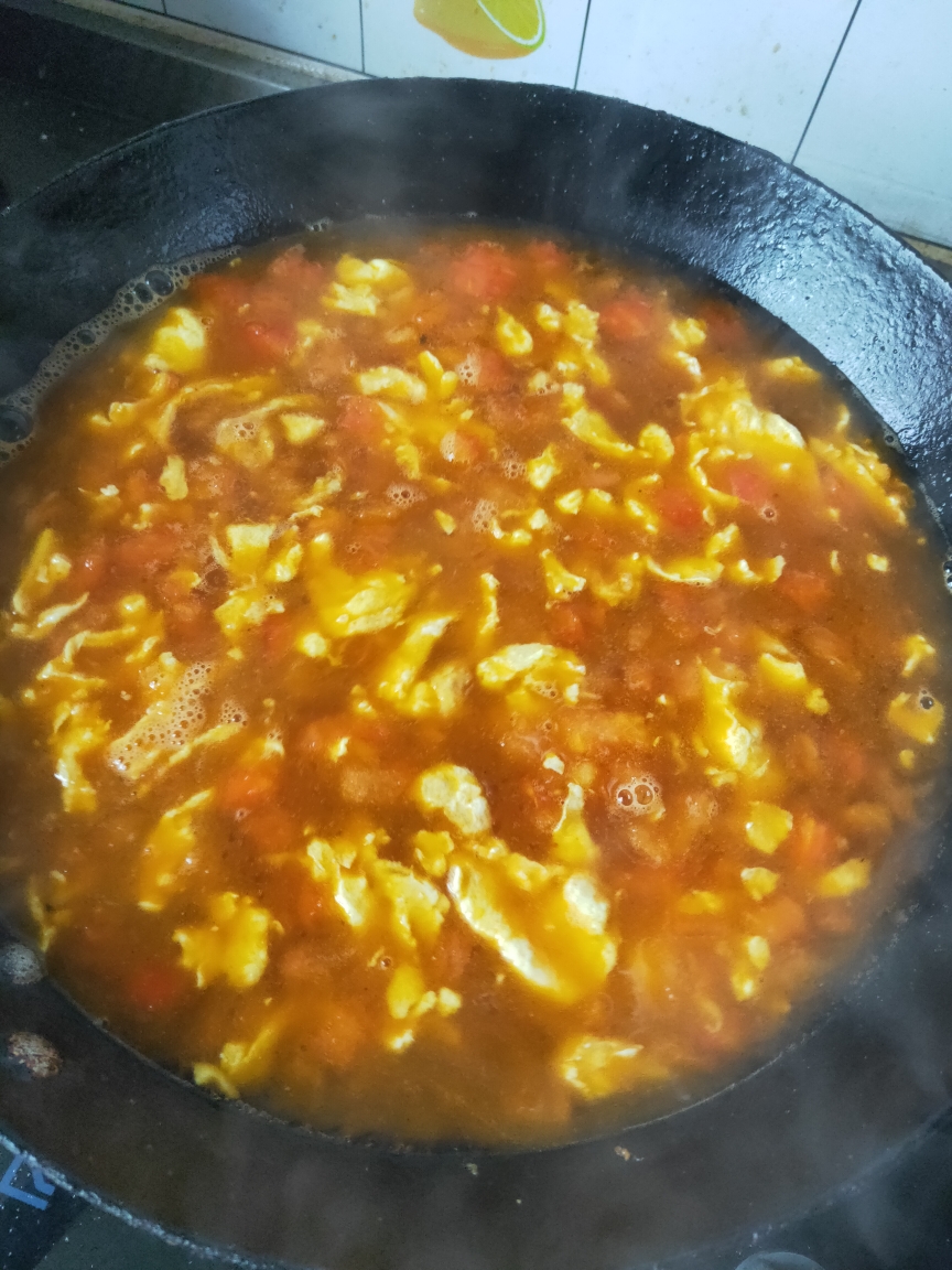 全家最爱西红柿鸡蛋汤面的做法 步骤10