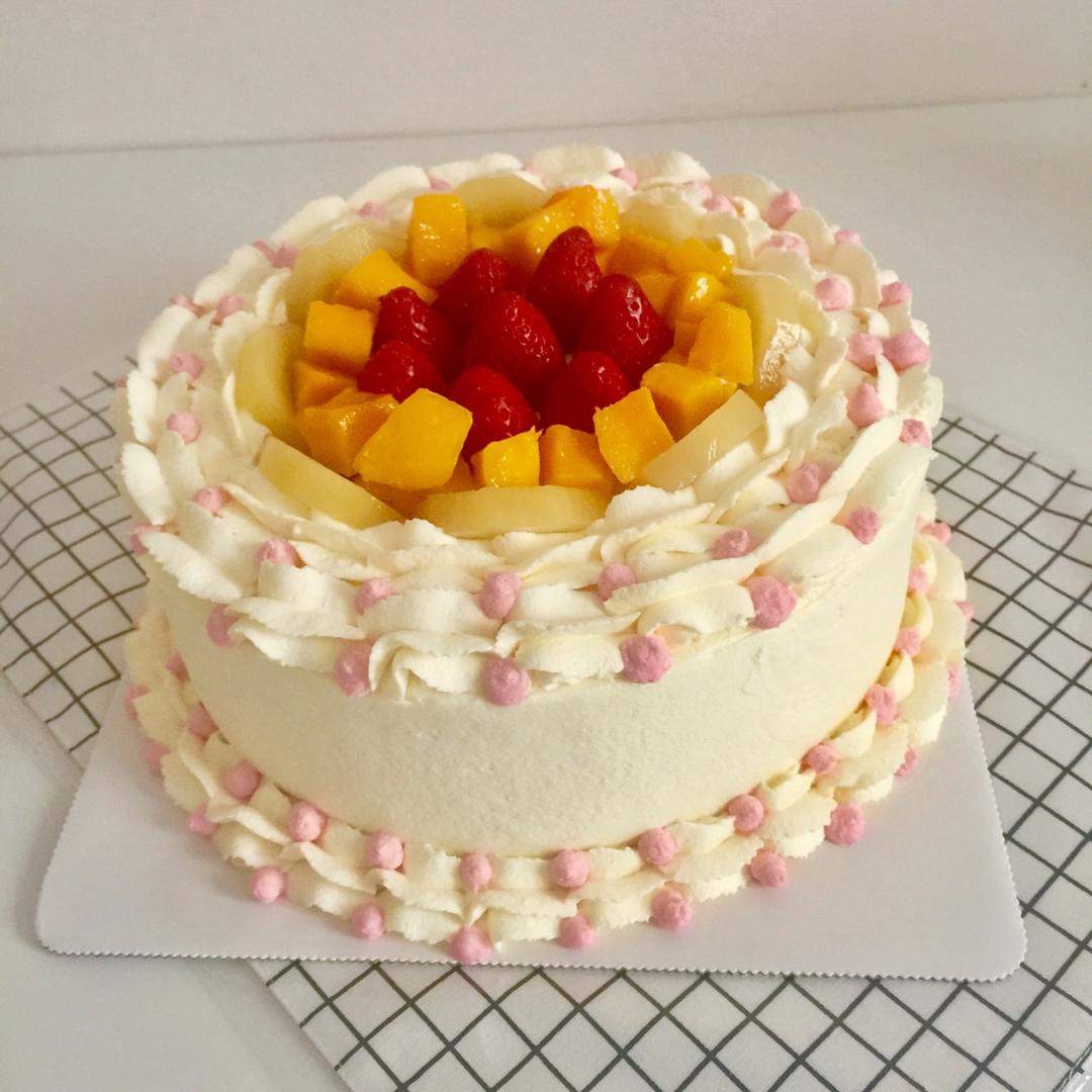 奶油水果蛋糕步骤