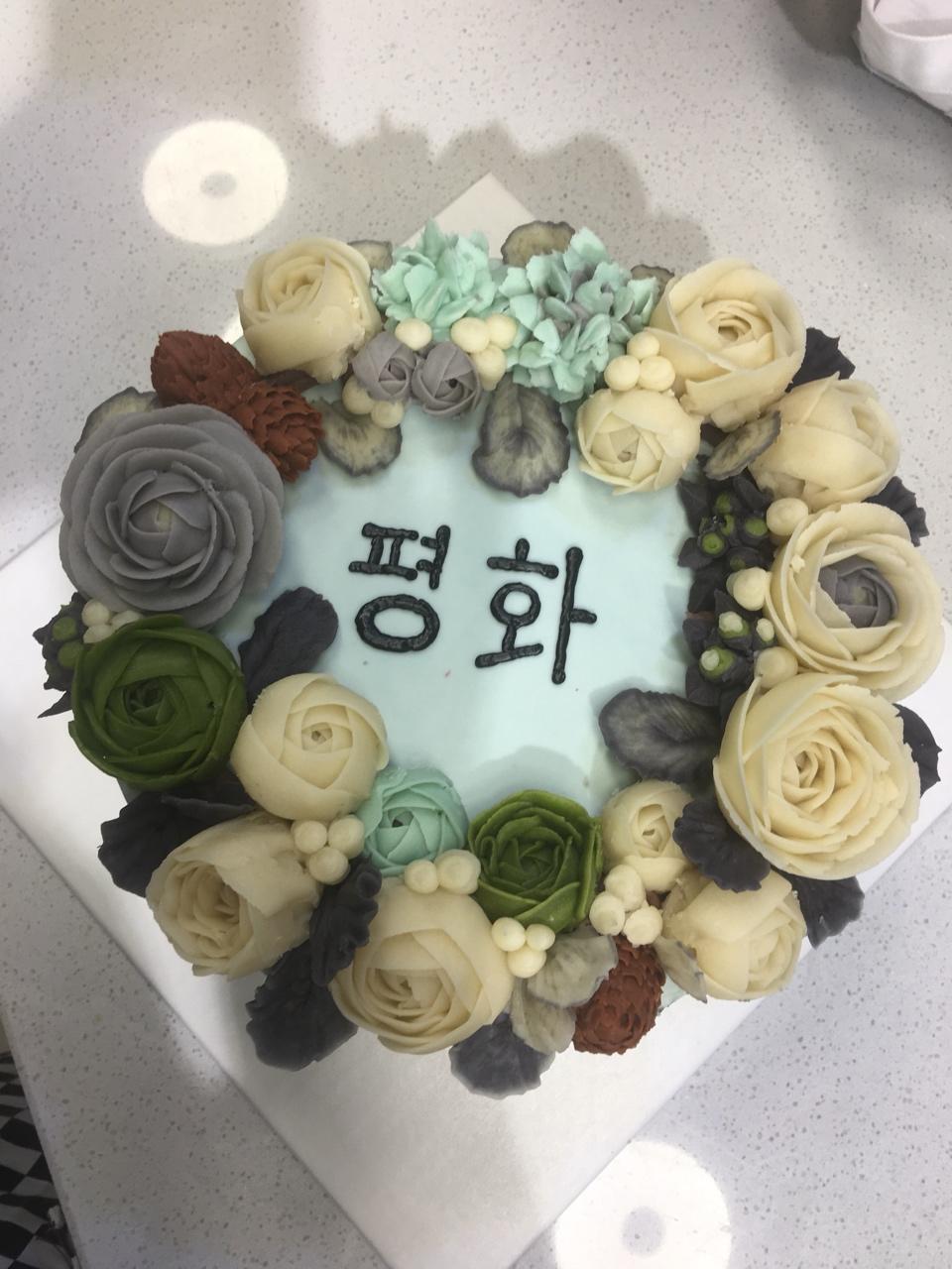 韩国豆沙霜裱花
