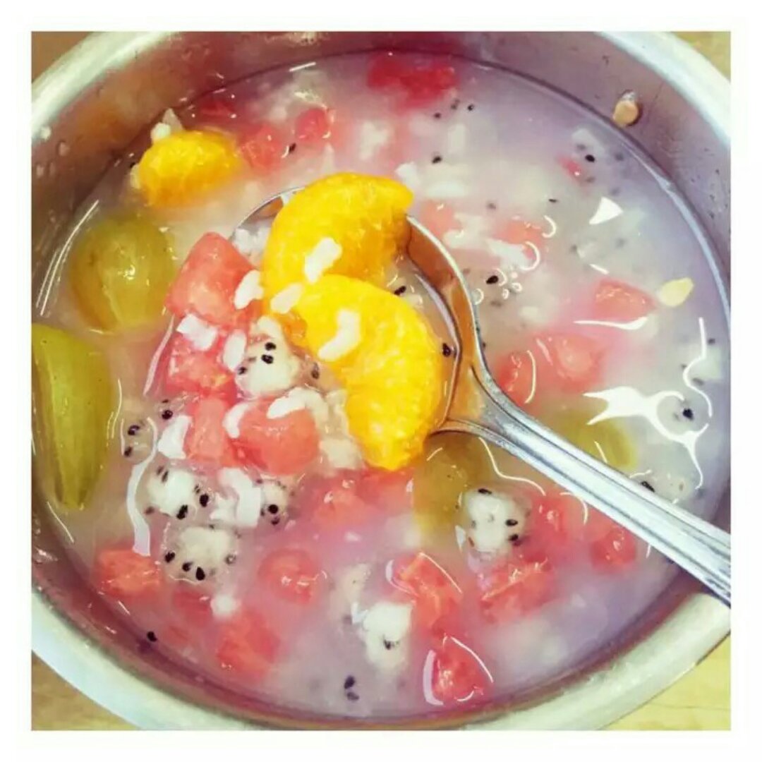 asbestin做的什锦水果粥