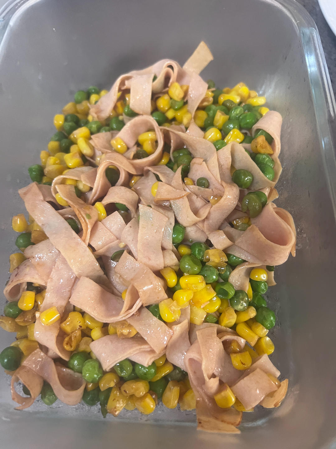 青豆火腿炒玉米