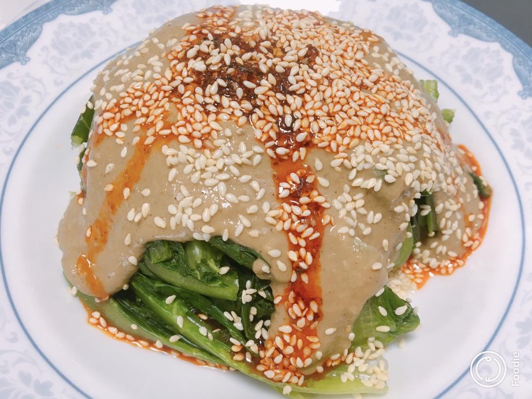【原创】补钙又爽口的麻酱（麻汁）油麦菜